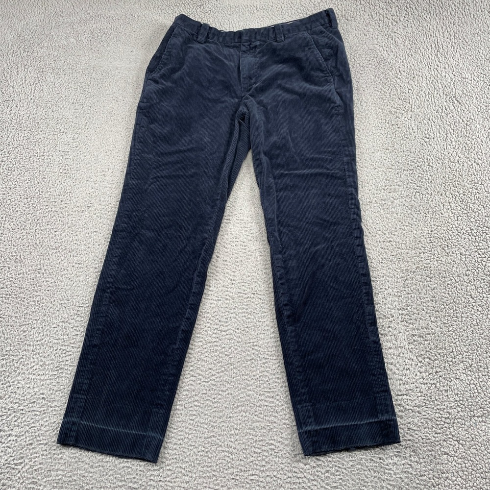 Brooks Brothers Pants Mens 36x32 Blue Clark Fit Corduroy Chino Straight Stretch